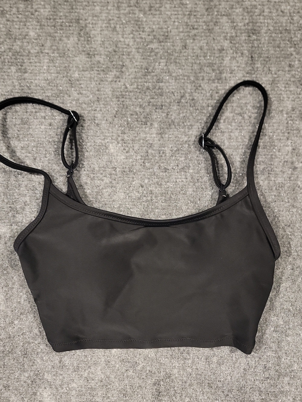 aerie Black Adjustable Strap Swim Top, Padded. NWT Size Small